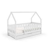 KINDERBETT BELLA mit Bettkasten 80x160 cm Weiß - Weiß, Holz (80/160cm) - MASSENO
