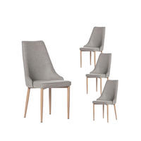 ESSZIMMERSTUHL Agnes Grau 45 cm x 95 cm 4er-Set - Grau, Textil (45/95/65cm) - Klast Home