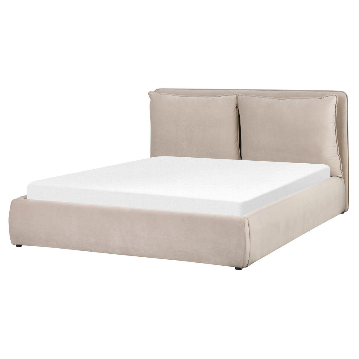 BETT 160/200 cm Beige Bajonna - Beige, Textil (160/200cm) - Beliani