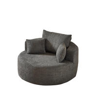 SESSEL DE-34509 Chenille-Stoff Grau - Grau, Textil (127/82/127cm) - ComfortXL