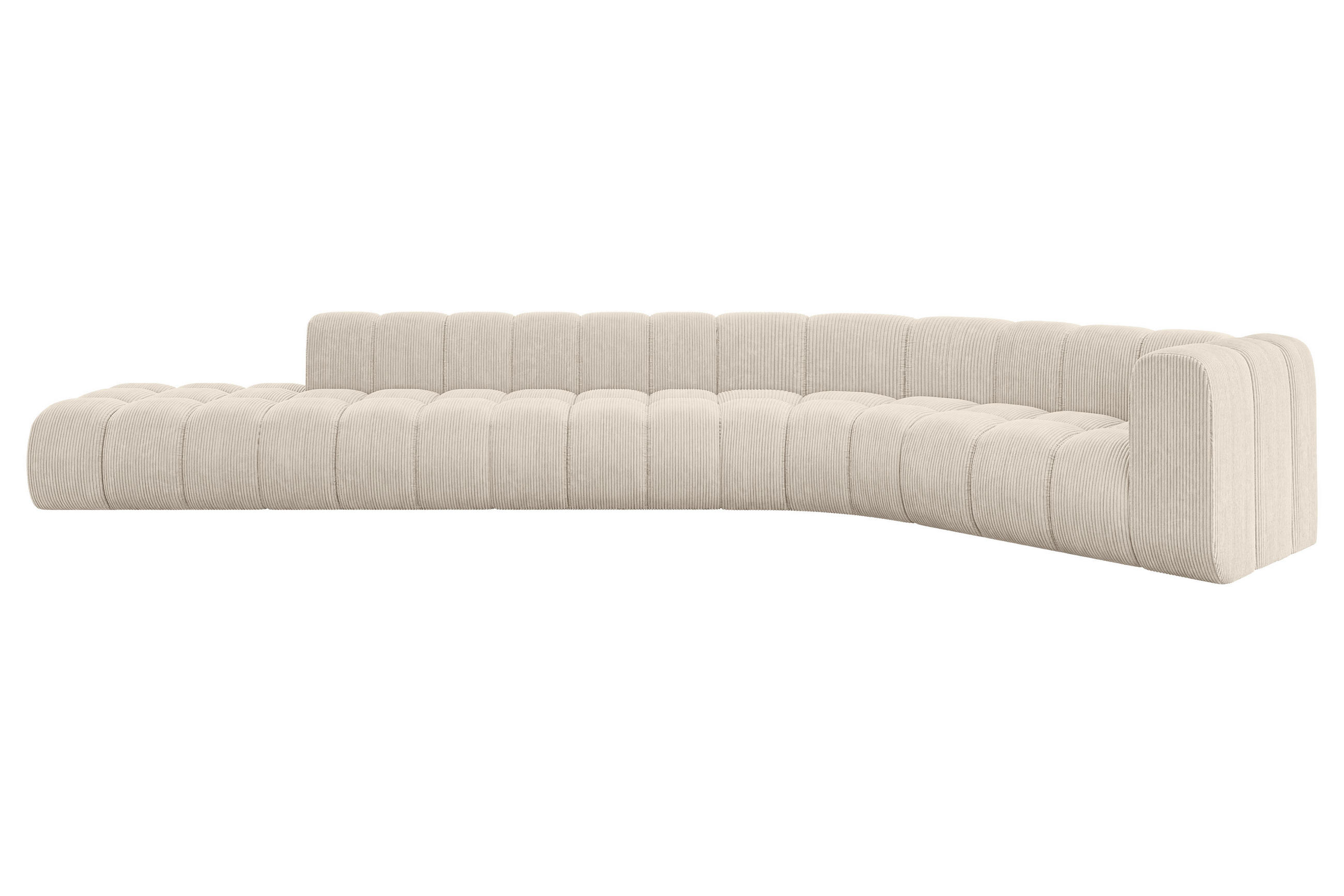 ECKSOFA modulares Sofa Tilmo-L2 - 490x194x70 cm Beige - Beige, Holzwerkstoff/Textil (490/194cm) - ALTDECOR