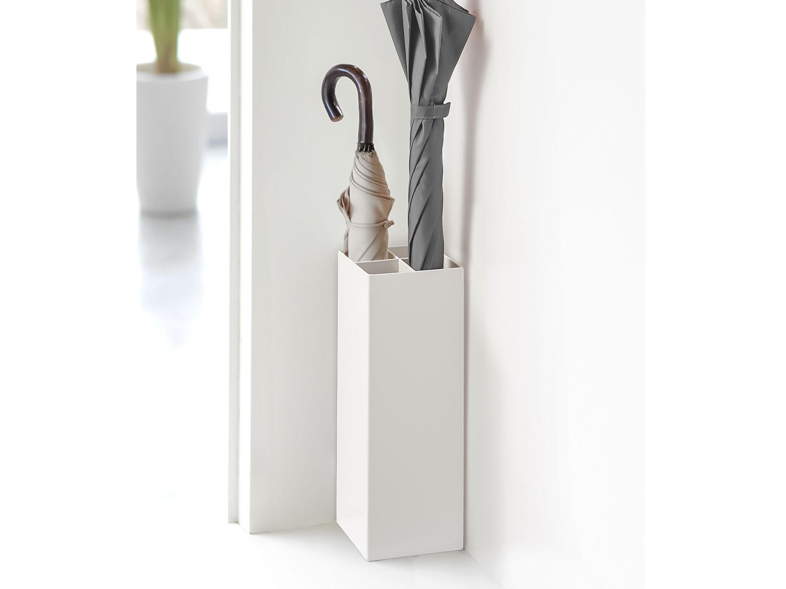 SCHIRMSTÄNDER Smart weiß 11x11x30cm - Weiß, Metall (11/30/11cm) - Yamazaki
