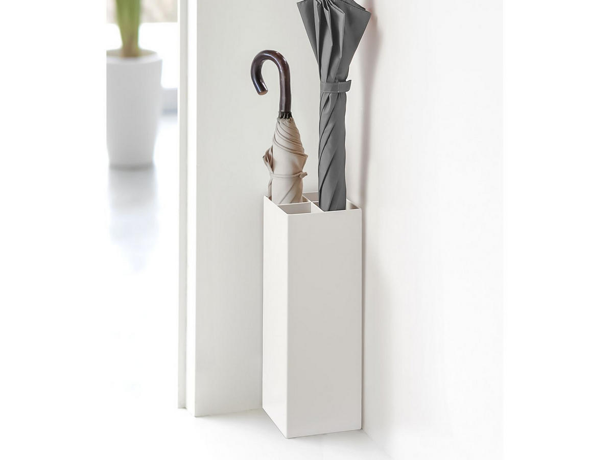 SCHIRMSTÄNDER Smart weiß 11x11x30cm - Weiß, Metall (11/30/11cm) - Yamazaki