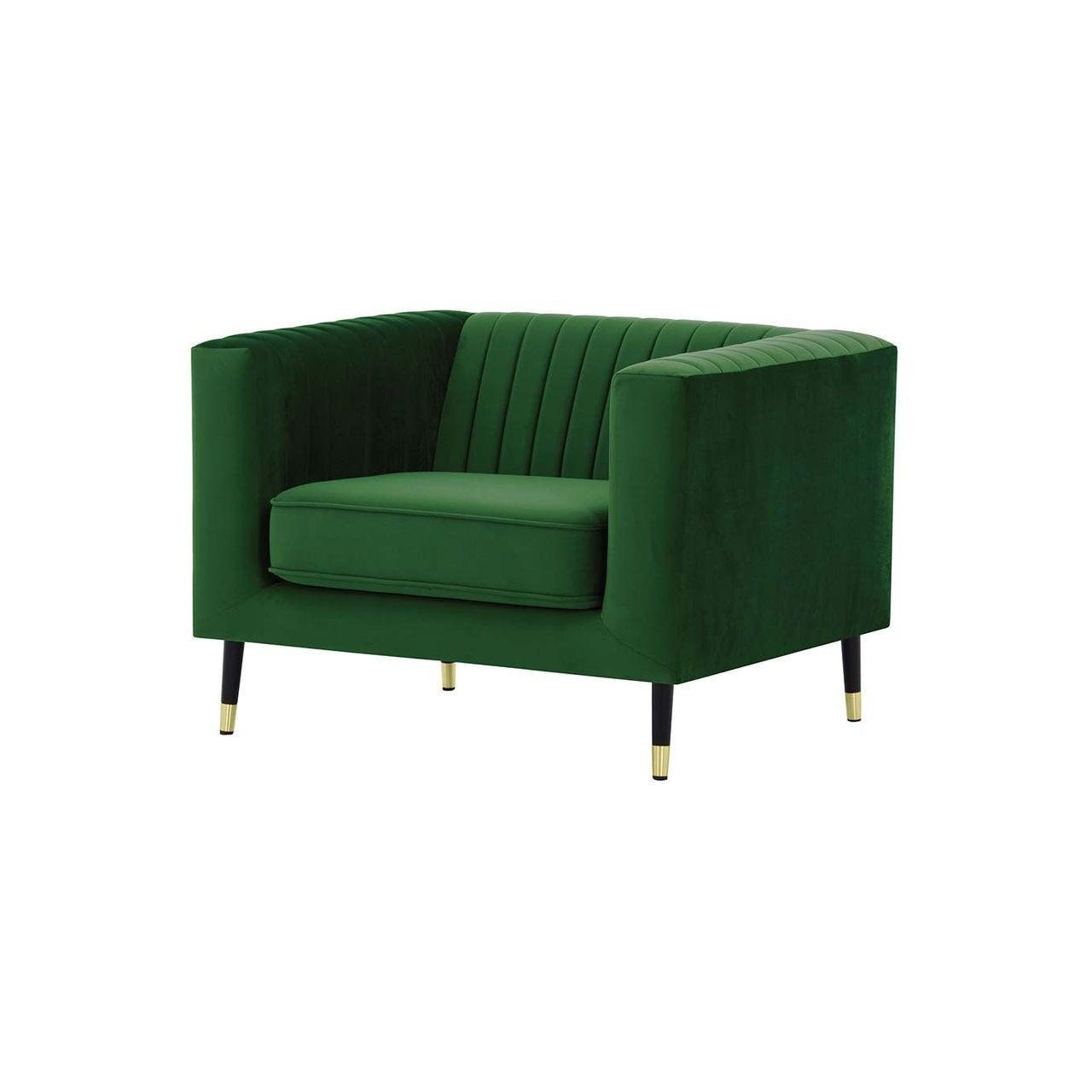 SESSEL Slender-Velluto 10 - Grün, Holz/Textil (99/71/83cm) - SLF24
