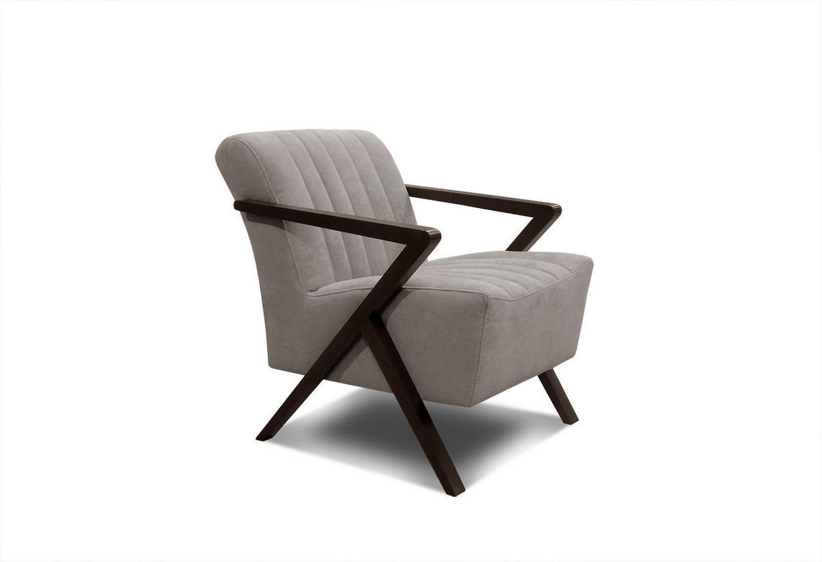 SESSEL LEBRON, taupe - Taupe, Holzwerkstoff/Textil (65/82/79cm) - Courtois Laville