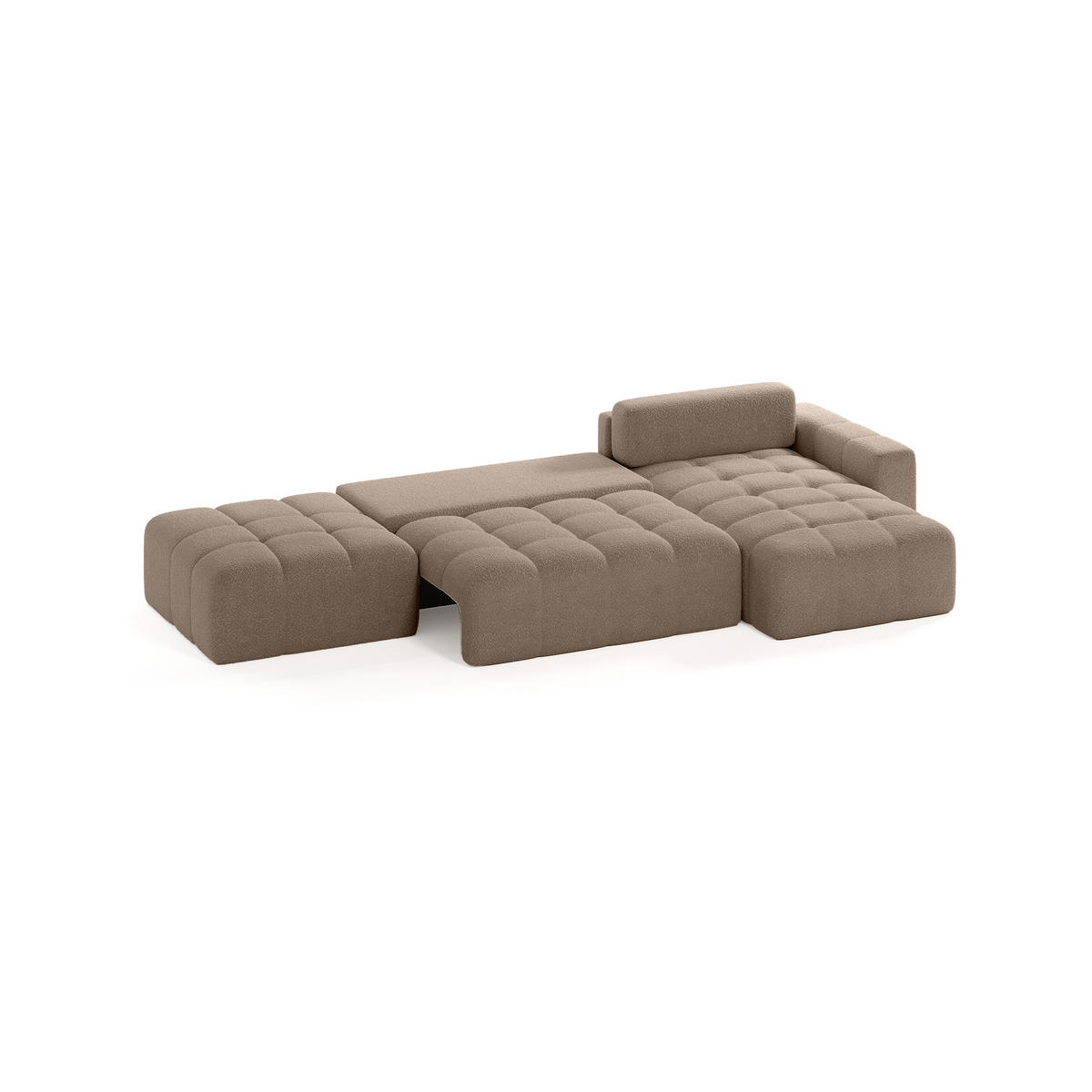 ECKSOFA RIFU LA mit Schlaffunktion, Braun - Braun, Textil (363/185cm) - Fedve