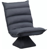 BODENSESSEL Mikrofaserbezug 360° drehbar, 5-fach verstellbare Rückenlehne 70/62/95 cm Dunkelgrau - Dunkelgrau, Metall (70/95/62cm) - Redom