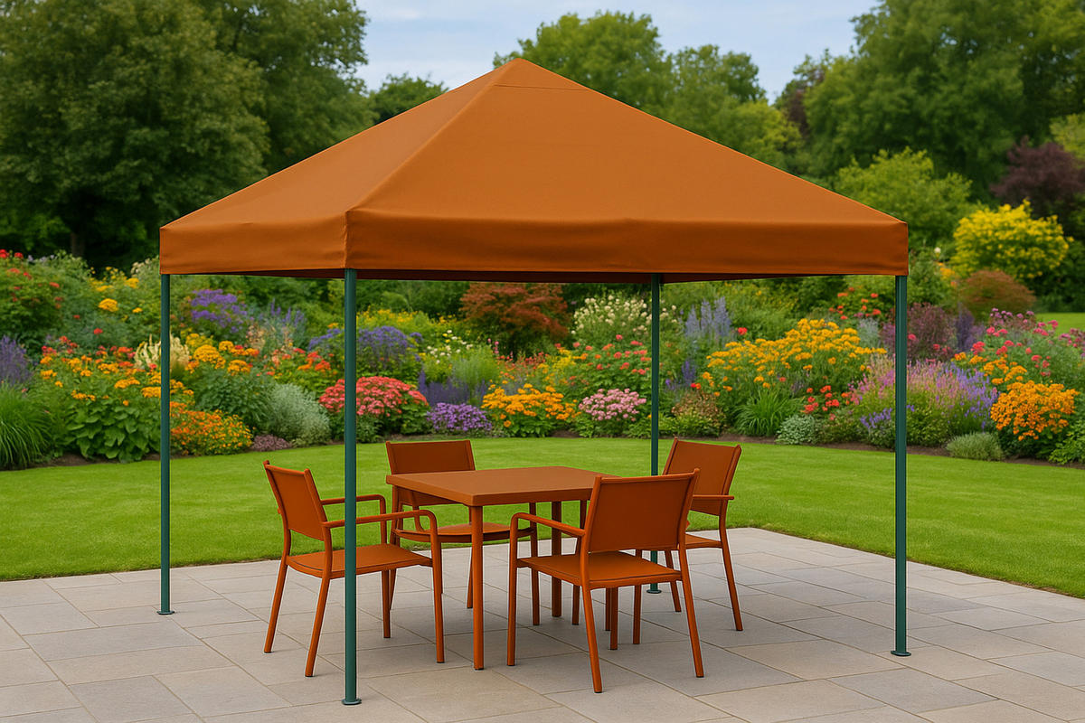 ERSATZDACH für Pavillons 3x3m, Pavillondach Toro, Wasserdicht, Farbe: Terracotta - Braun, Kunststoff (300/0.3/300cm) - TPFGarden