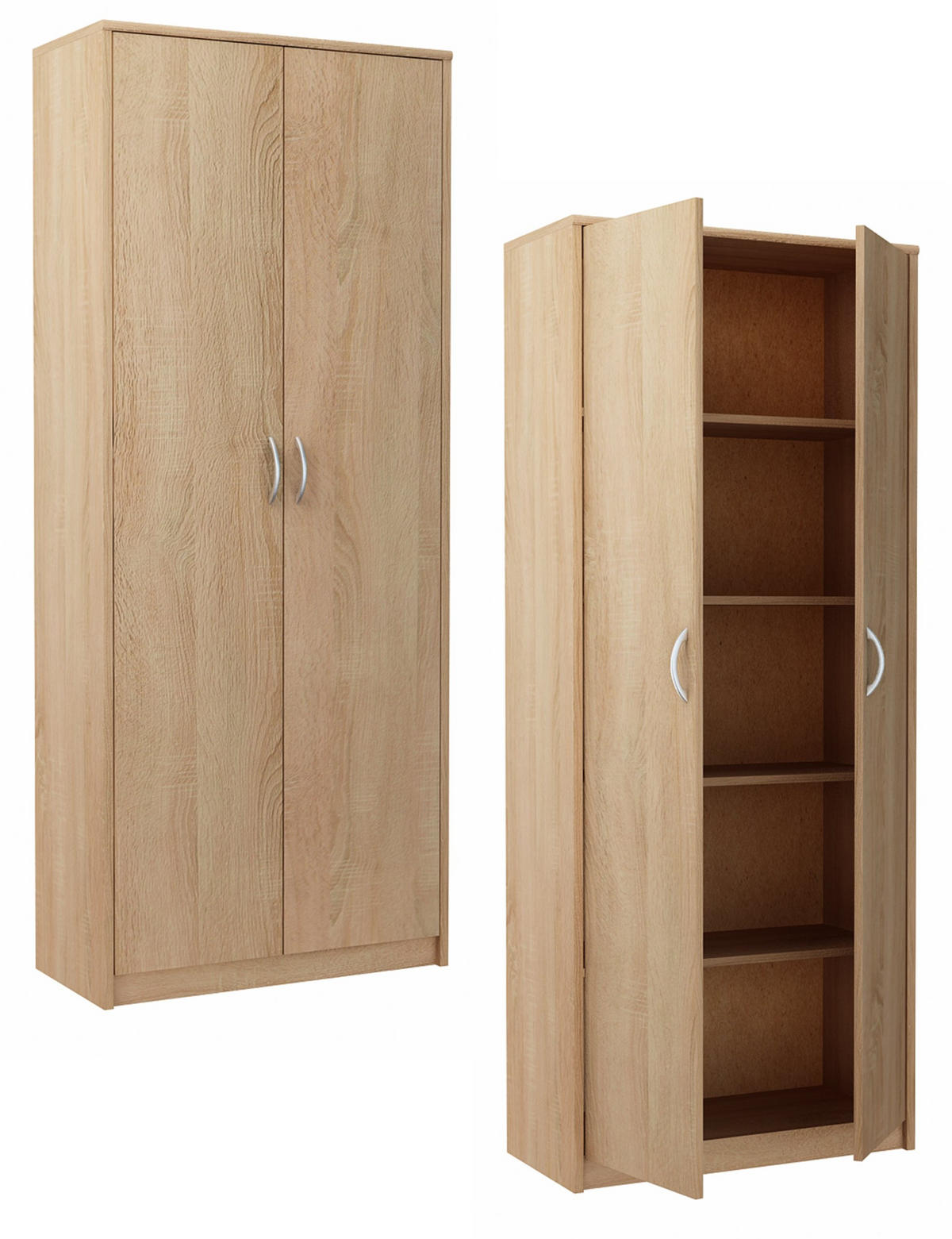BÜCHERREGAL R5 Sonoma Eiche 74/35/180 cm 2 Türen - Sonoma Eiche, Holzwerkstoff (74/180/35cm) - Matkam Möbel