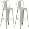 BARHOCKER 2er Set Metall Silber - Silberfarben, Metall (44/96/43cm) - CLP