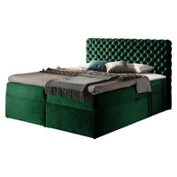 BOXBETT Chesterfield - Smaragdgrün, Holz (120/200cm) - MIRJAN24