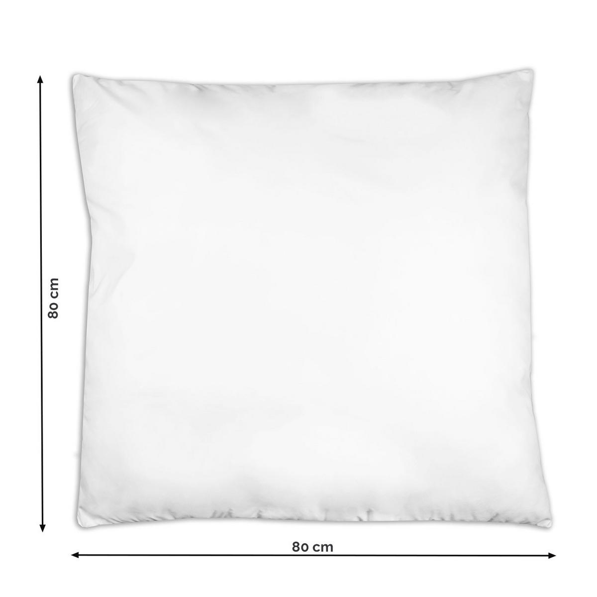 KISSEN, 2er-Set, 80x80 cm, 100% Polyester, Weiß - Weiß, Textil (80/80cm) - Zollner