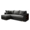 ECKSOFA Lord, Seite: Links - Schwarz/Grau, Holz/Textil (238/141cm) - Sofnet