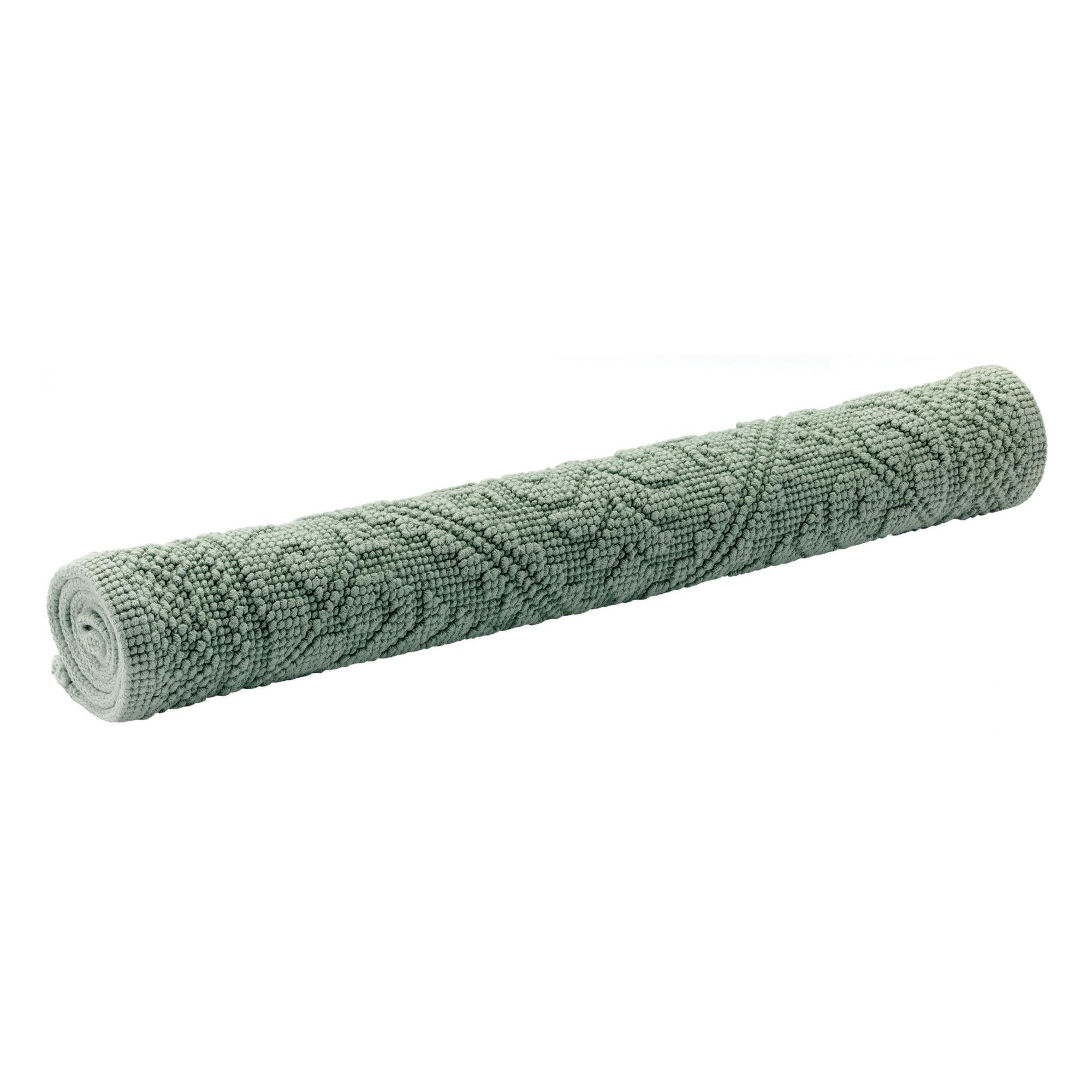 BADEMATTE Enzo moosgrün 54 x 110 cm - Dunkelgrau, Textil (54/110cm) - Vivaraise