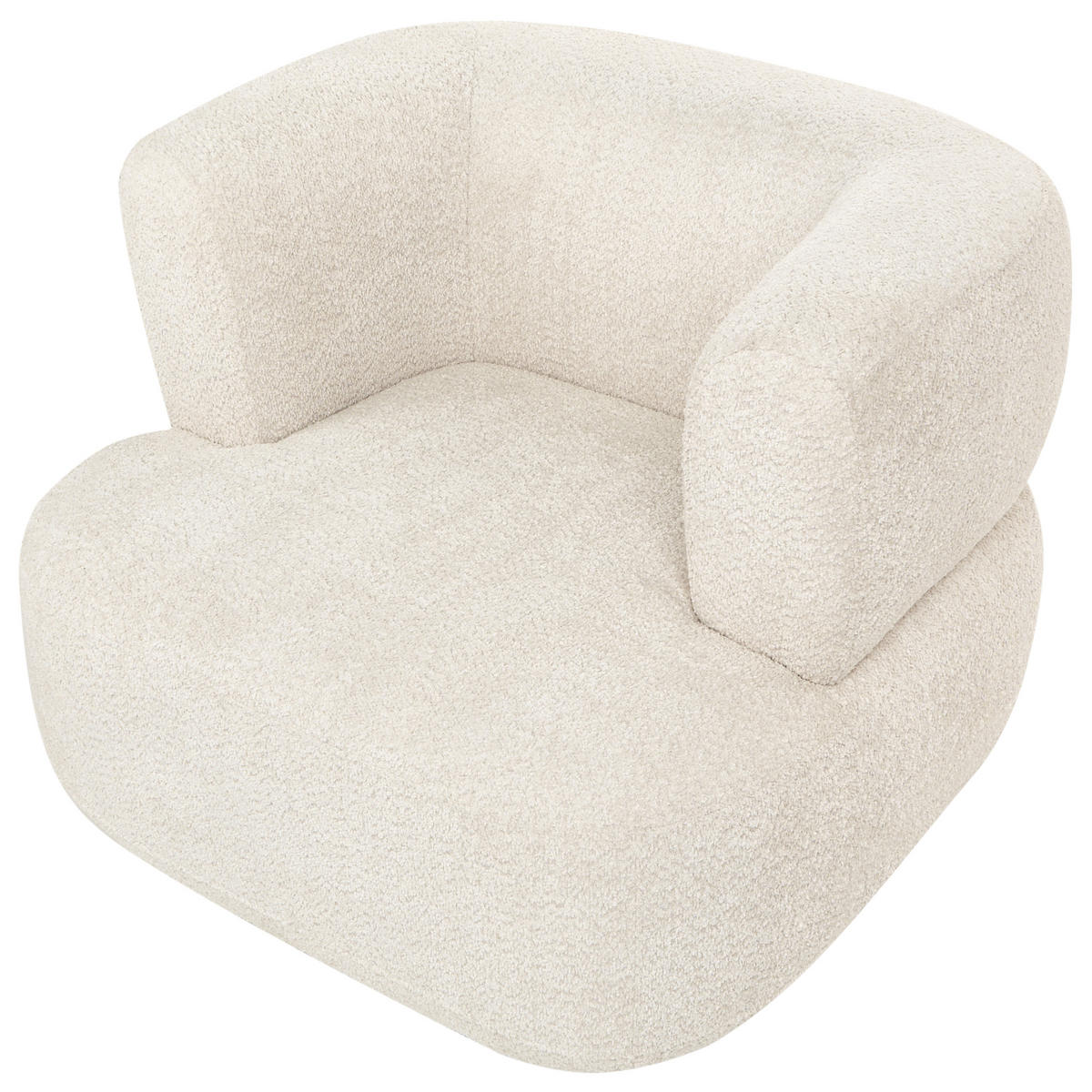 SESSEL Chenillegewebe Hellbeige Lohja - Beige, Textil (92/73/88cm) - Beliani