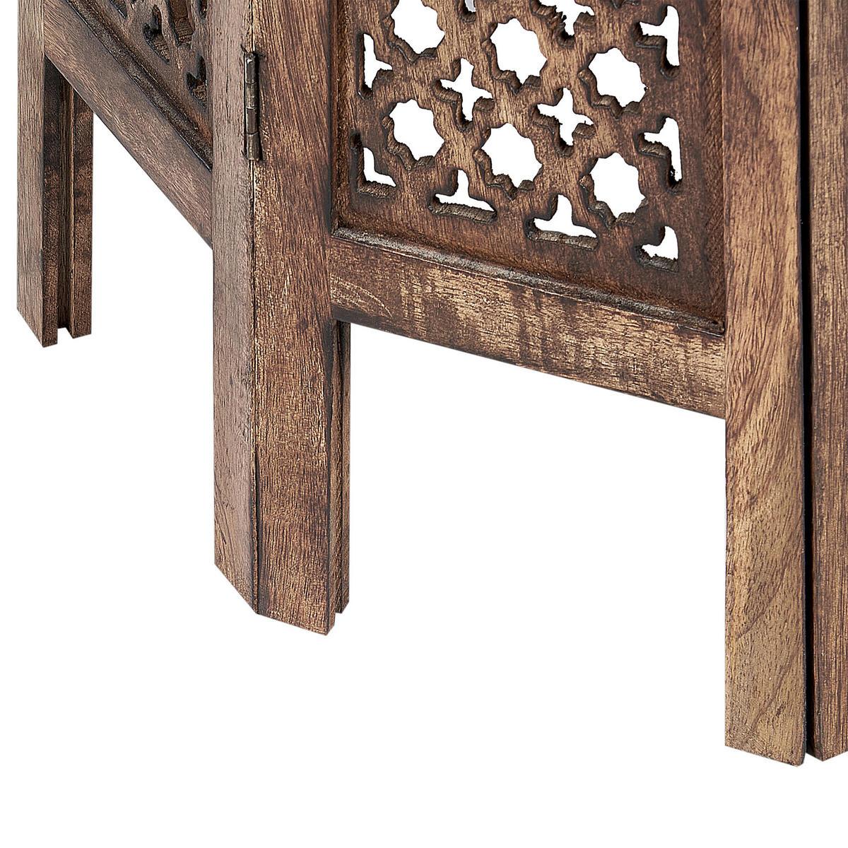BEISTELLTISCH Mango Holz dunkelbraun rund 53 cm Kumali - Dunkelbraun, Holz (53/53/53cm) - Beliani