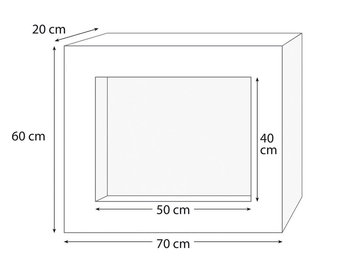 BIOETHANOL-KAMIN Braun Wandmodell inklusive 1.2 L Brennblock - Braun, Metall (70/60/20cm) - Purline