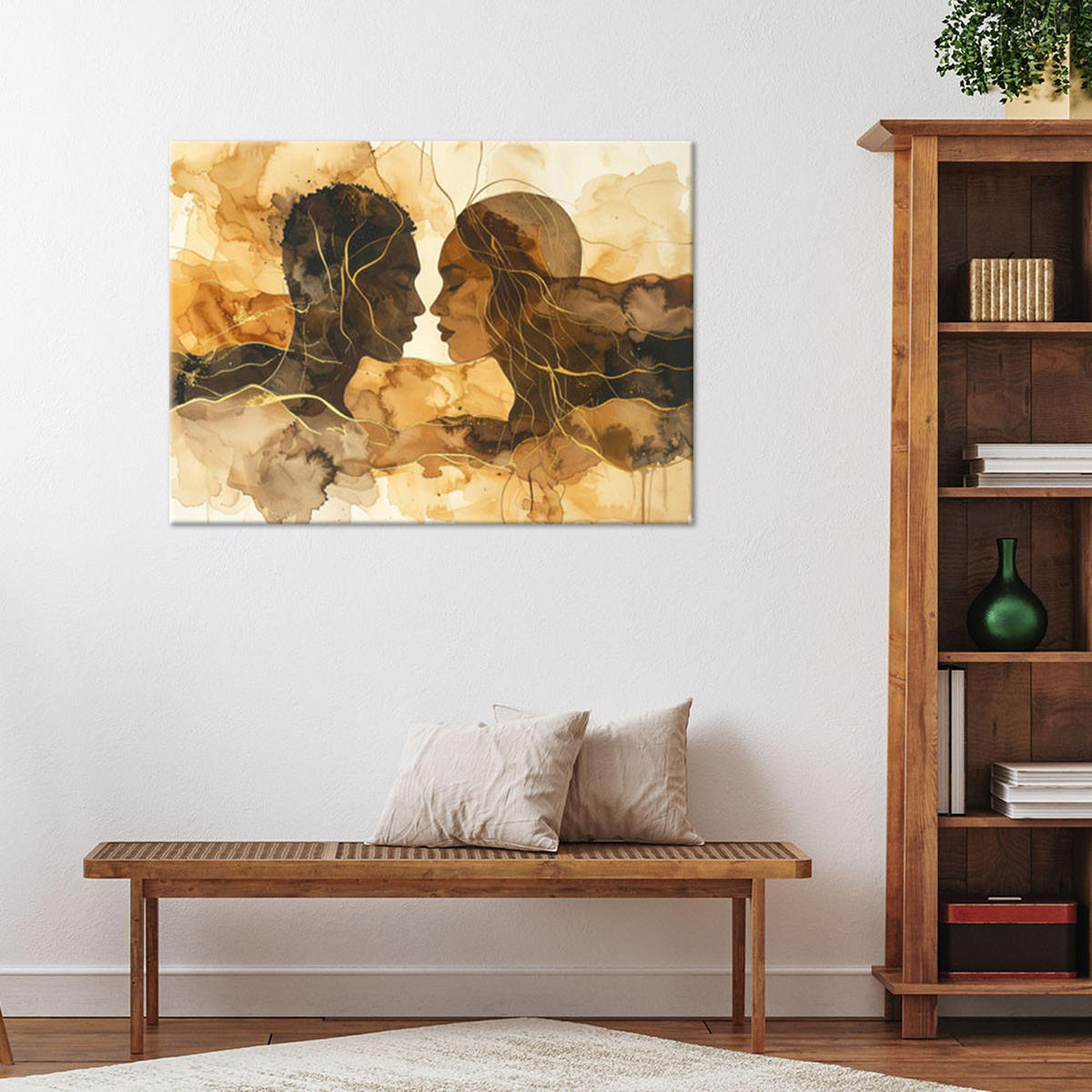 LEINWANDBILD Menschen & Charaktere 120x80cm - Beige, Textil (120/80cm) - Feeby