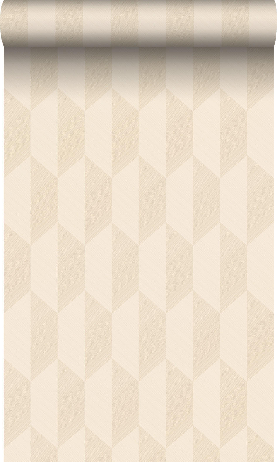 TAPETE 3D Muster 50 x 900 cm - Beige, Papier (50/900cm) - Origin Wallcoverings