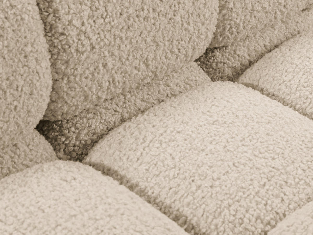 SOFA modular links Bellis aus Boucle leichtes beige 4 Sitzplätze - Creme, Textil (282/70/94cm) - Micadoni