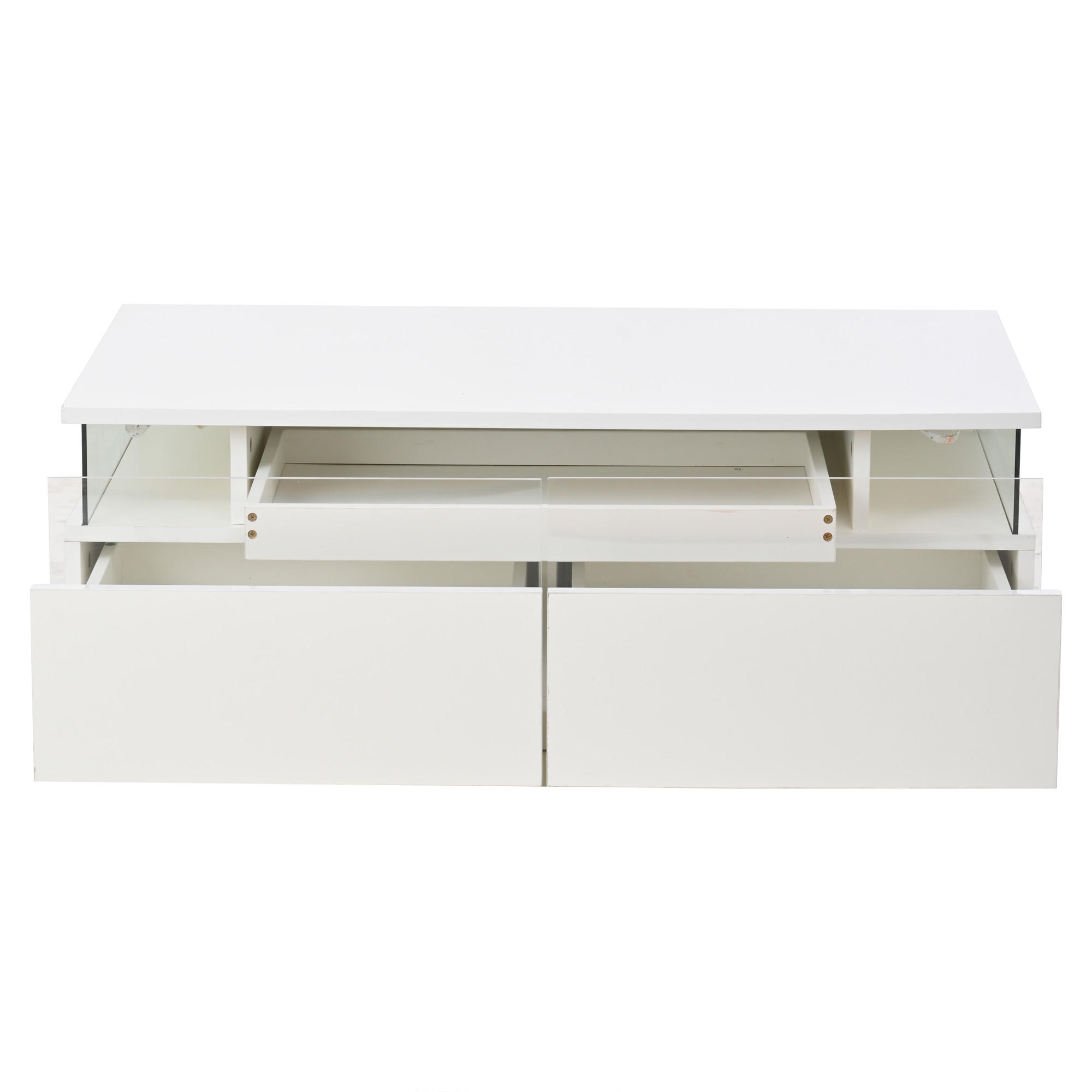 COUCHTISCH Weiß 90/45/35,5 cm - Weiß, Holzwerkstoff (45/90/35.5cm) - PANGIVO