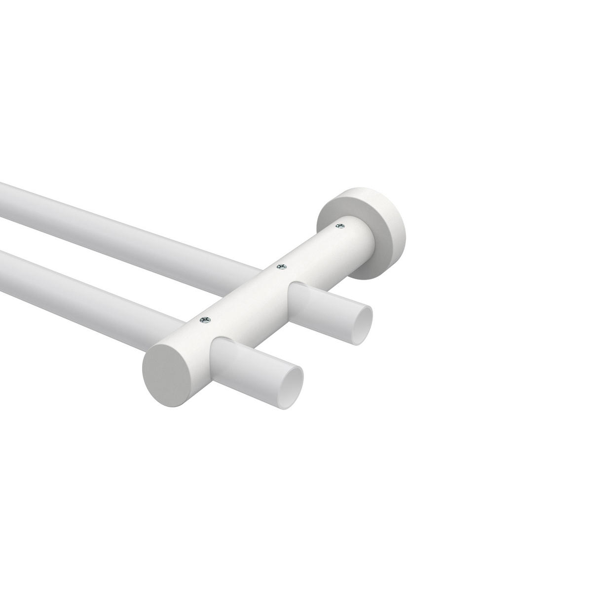 TRÄGER FÜR GARDINENSTANGEN 20 mm Ø, Talena 2-läufig, Weiß - Weiß, Holz (18/5.3/5.3cm) - INTERDECO