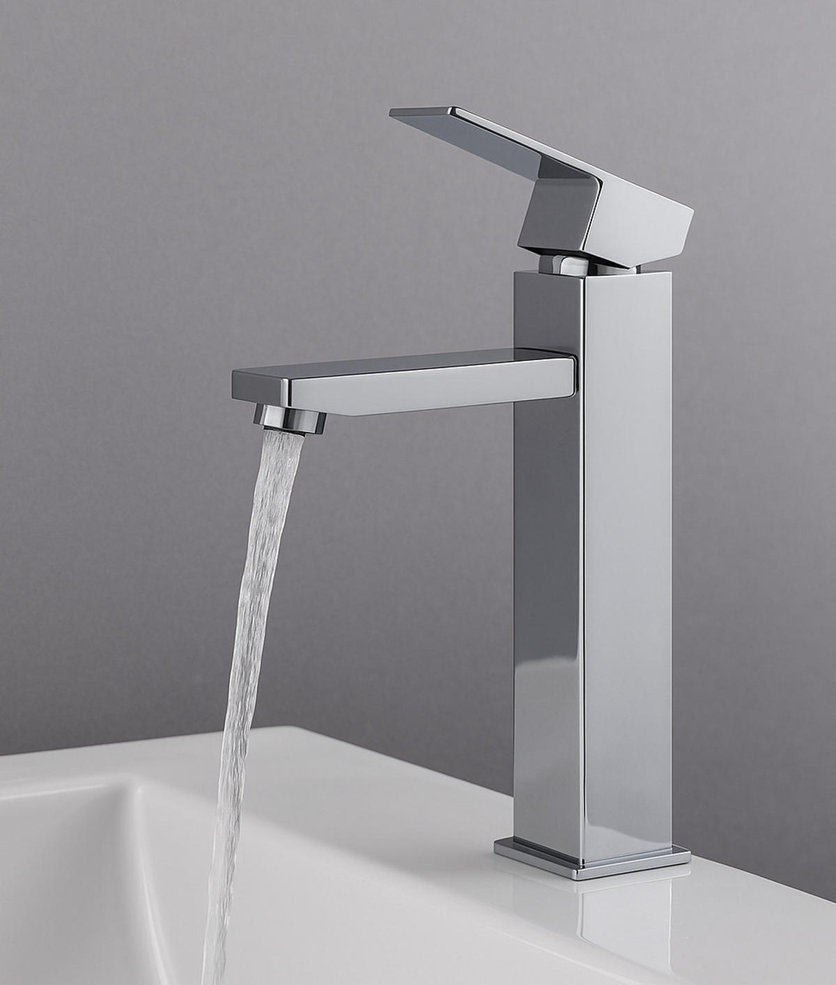 WASCHTISCHARMATUR Pasco XL Chrom - Chromfarben, Metall (10/25/5cm) - Badplaats