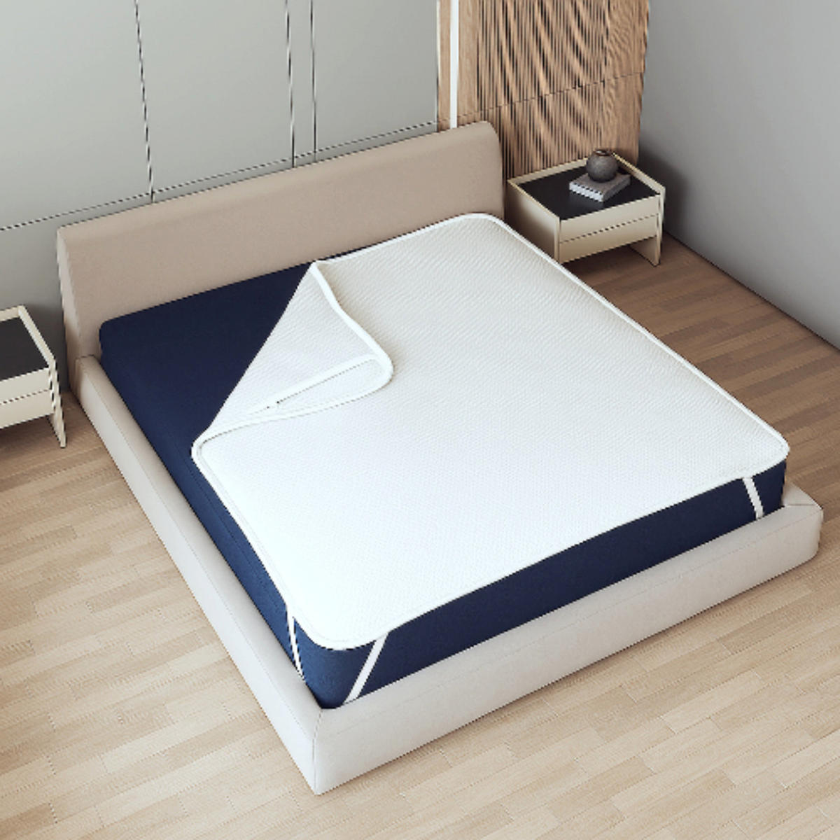 WASSERDICHTER Matratzenschoner 90x200 cm mit Gummibändern | Atmungsaktiver und Antibakterieller Matratzenschutz - Weiß, Textil (90/200cm) - The White Stone