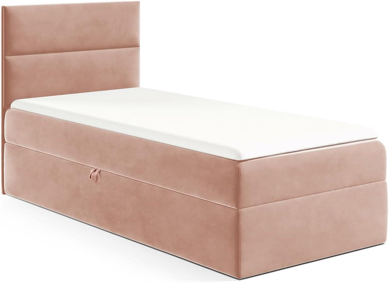 KINDERBETT MINO 1 - Pink, Holzwerkstoff (84/208cm) - Meblini