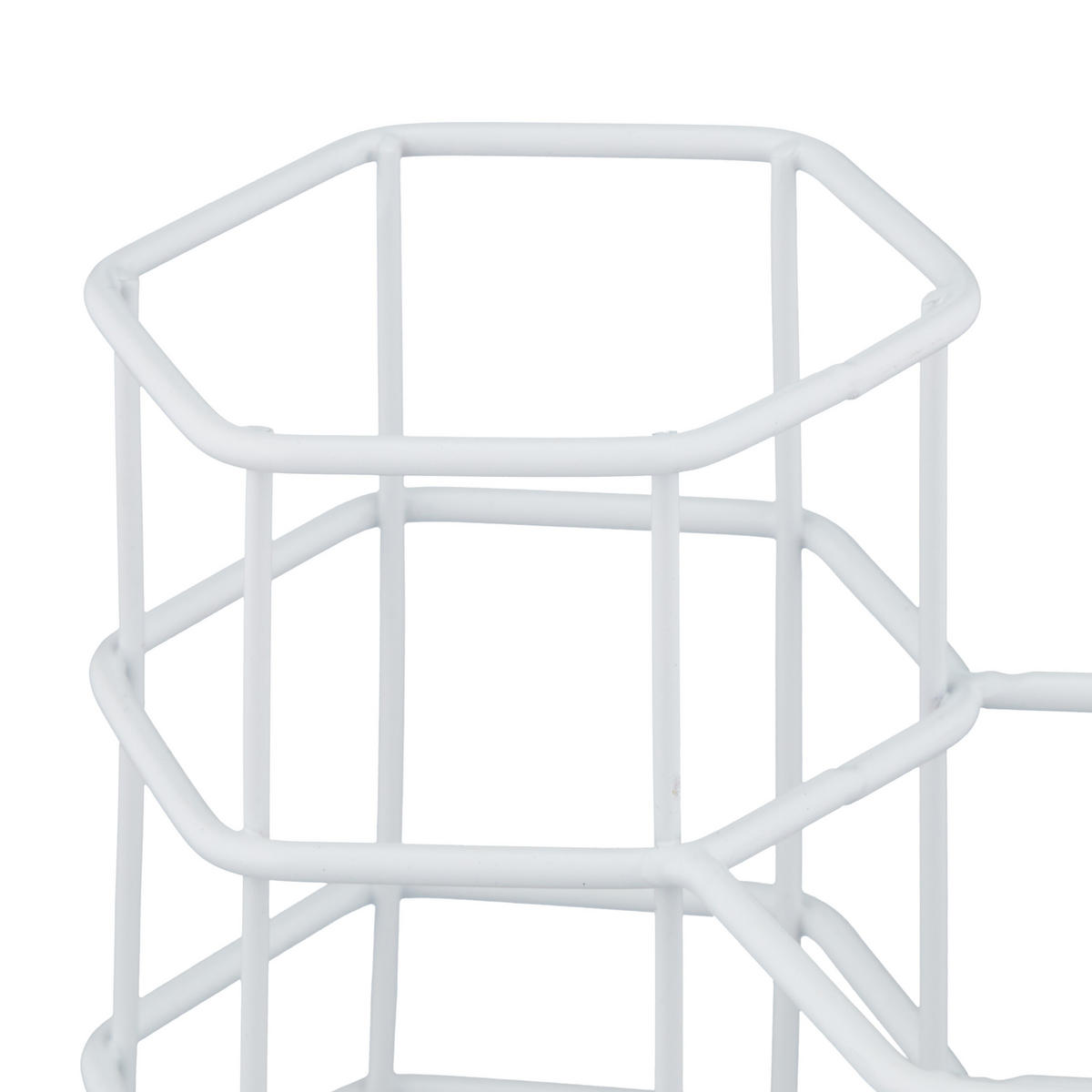 PINSELHALTER - Weiß, Metall (12/12.5/12.5cm) - Relaxdays