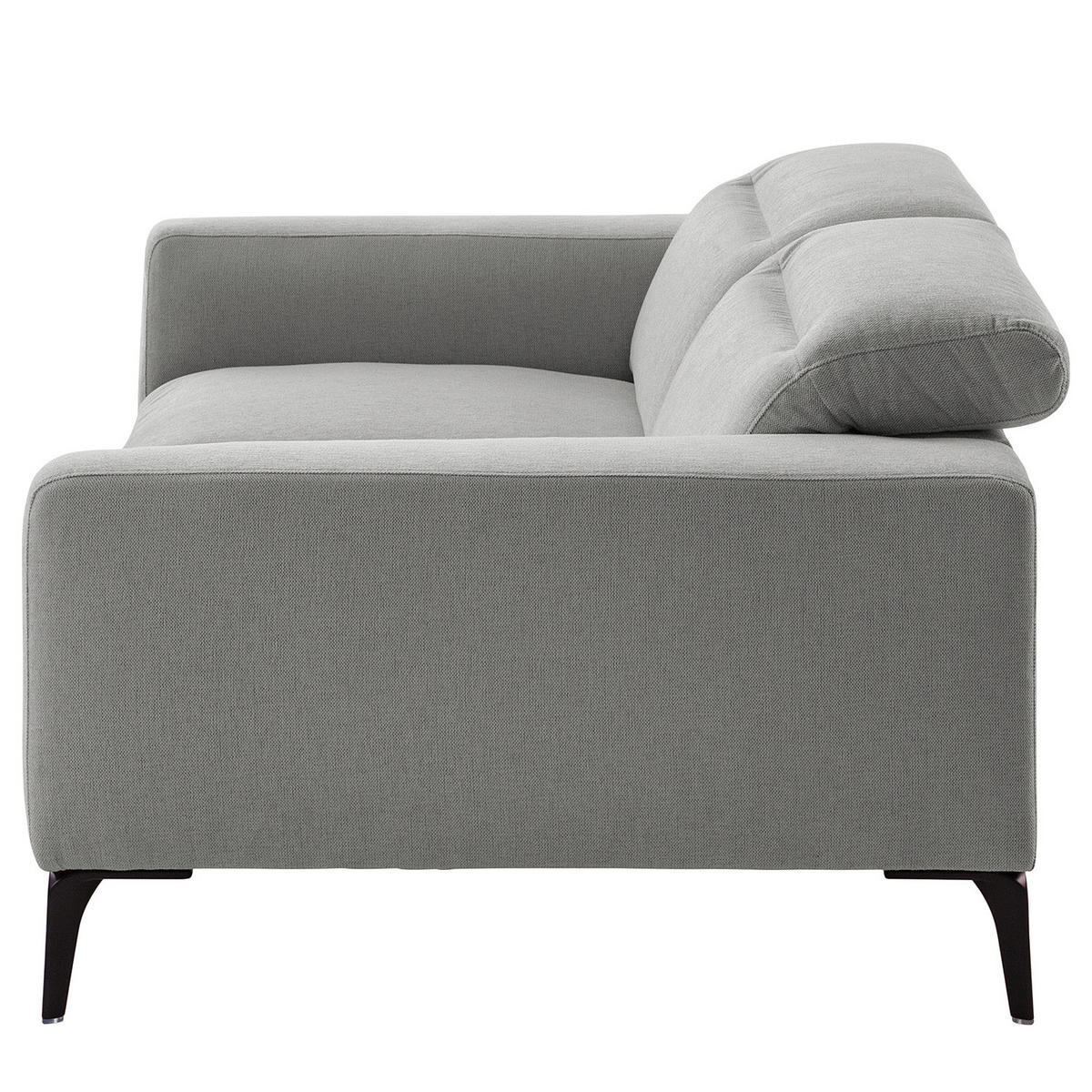 2-SITZER SOFA - Schwarz/Hellblau, Textil/Metall (170/73/107cm) - home24