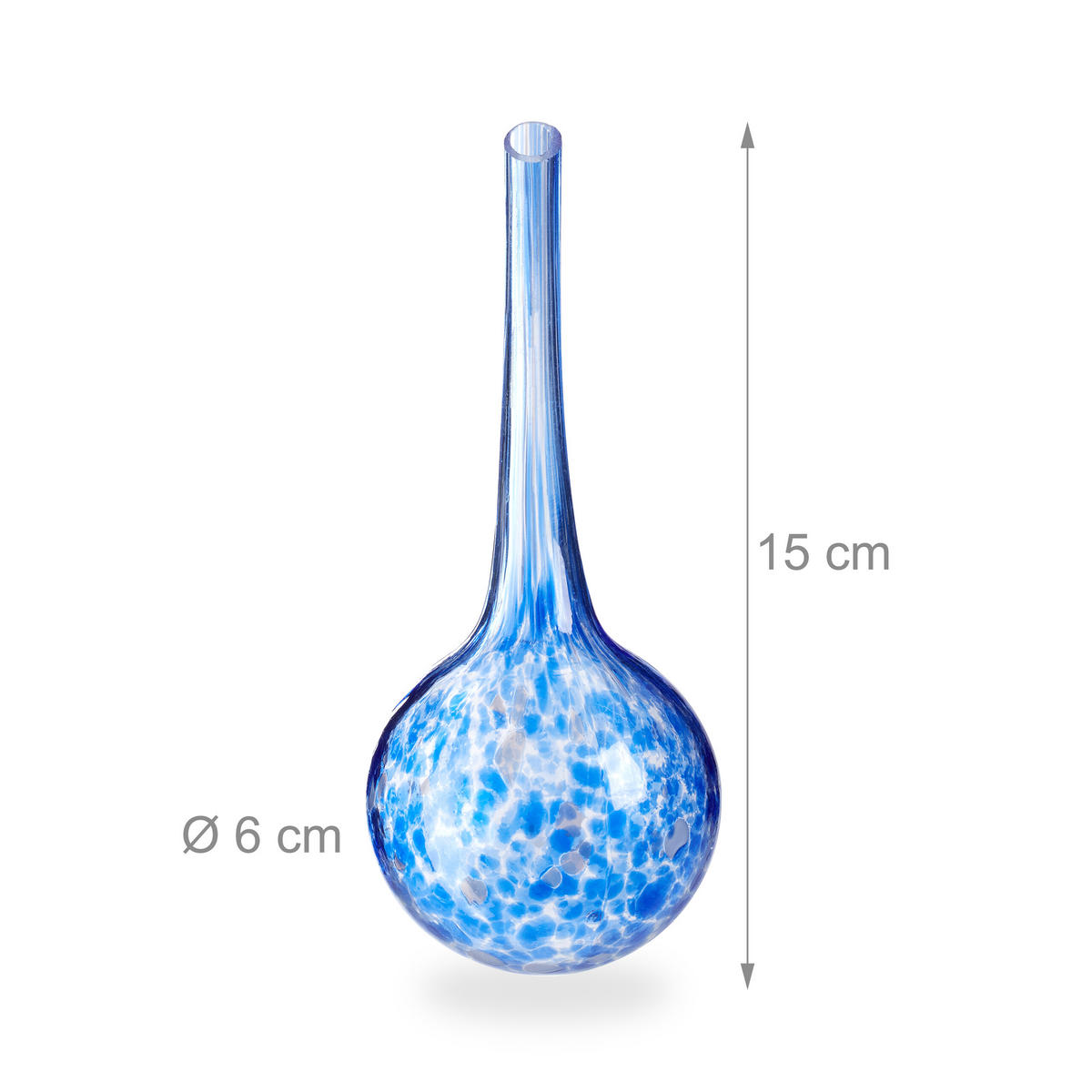 4XBEWÄSSERUNGSKUGEL - Blau, Glas (6/15/6cm) - Relaxdays