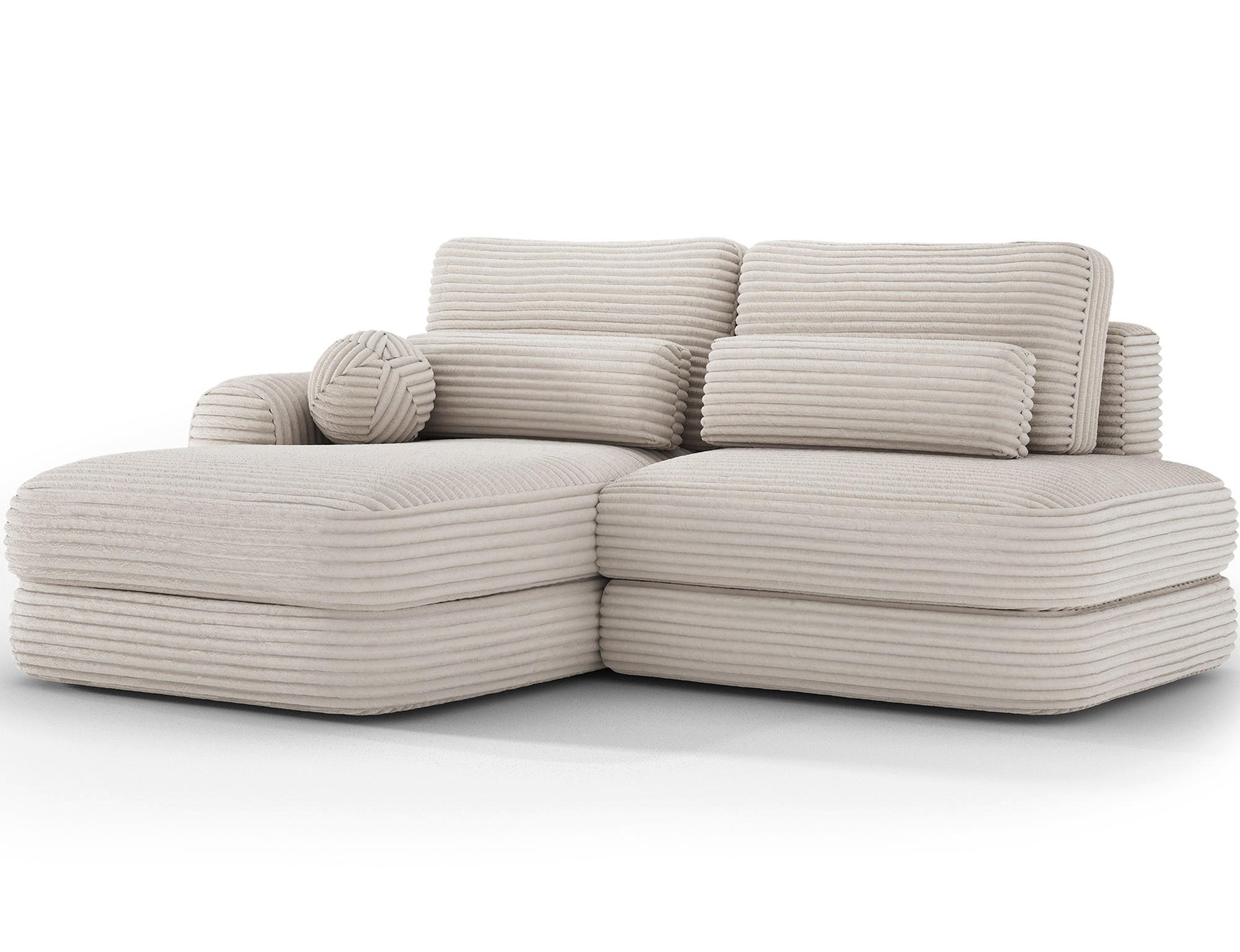 ECKSOFA RIPELI L-Form mit Schlaffunktion & Bettkasten – Modernes 3-Sitzer Sofa, Wellenfederung, 217 × 175 cm - Schwarz/Weiß, Kunststoff (217/175cm) - Wohnideebilder