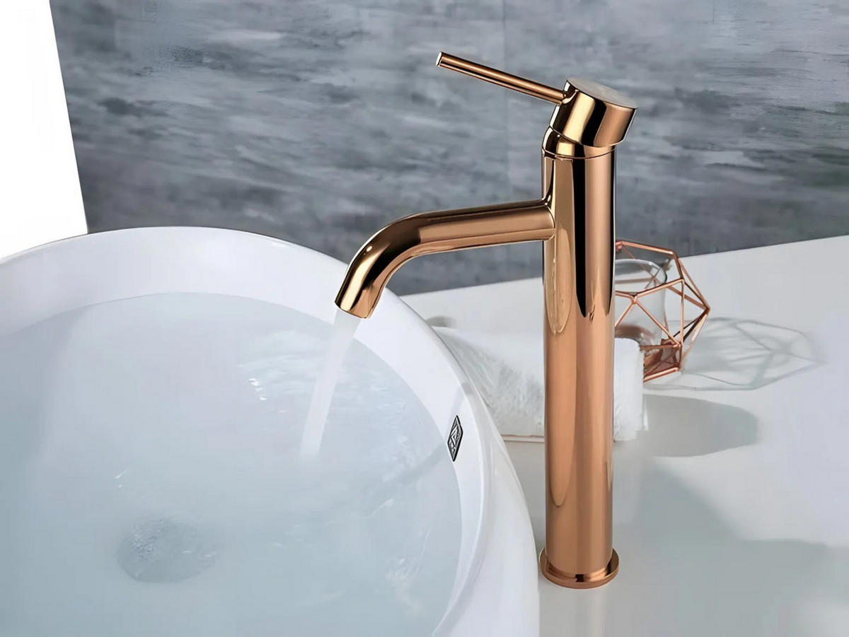 WASCHBECKENARMATUR Rea Lungo Copper High - Kupferfarben, Metall (5/28/9.5cm) - REA