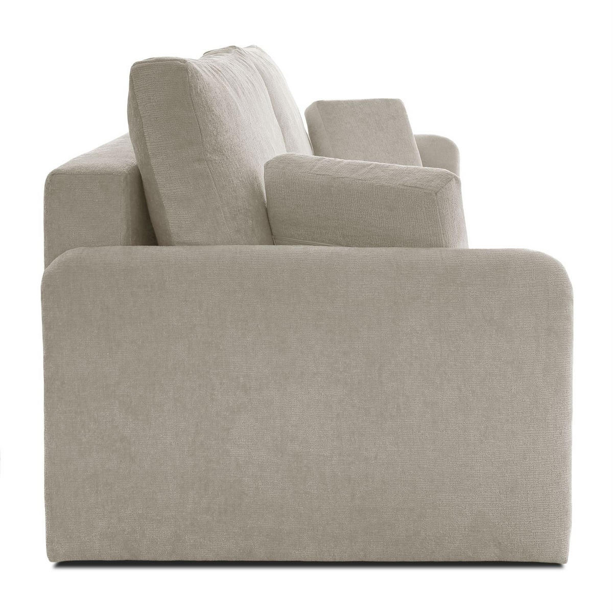 SOFA NUBO mit Schlaffunktion und Bettkasten Harmony 07 - Beige, Textil (205/91/86cm) - Lookway