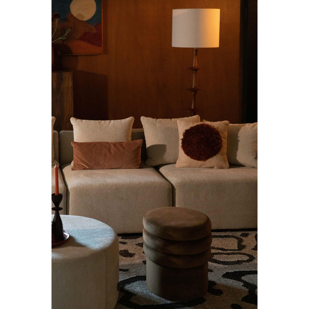 SOFA 4,5-SITZER Rocca Latte/ Beige - Creme, Textil (250/83/92cm) - Dutchbone