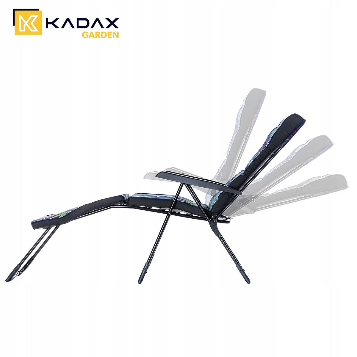 GARTENLIEGE 189 x 58 cm Dunkelblau - Dunkelblau, Metall (58/189cm) - KADAX