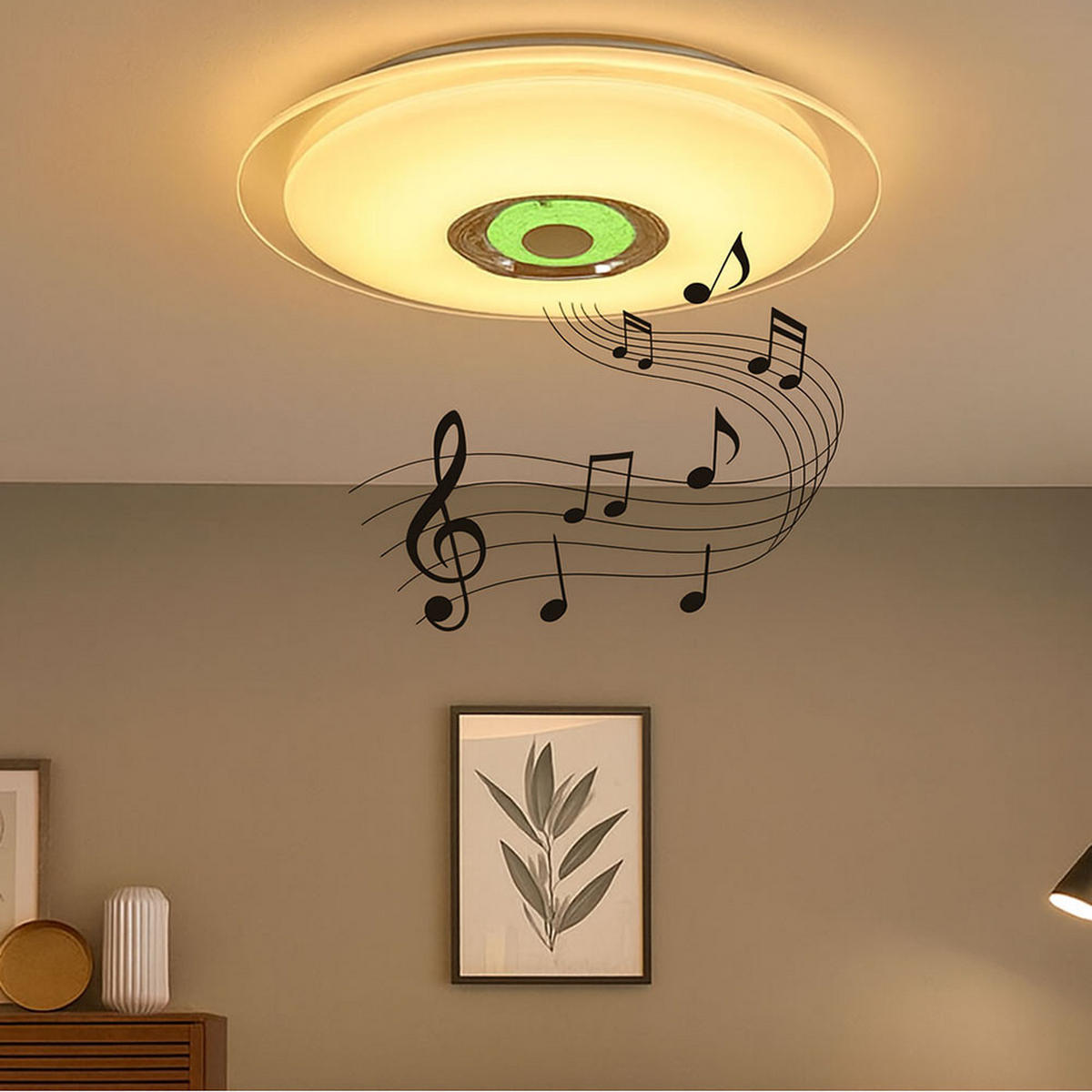 LED DECKENLEUCHTE Metall Weiß - Weiß, Metall (47.5/47.5/5.7cm) - Globo Lighting