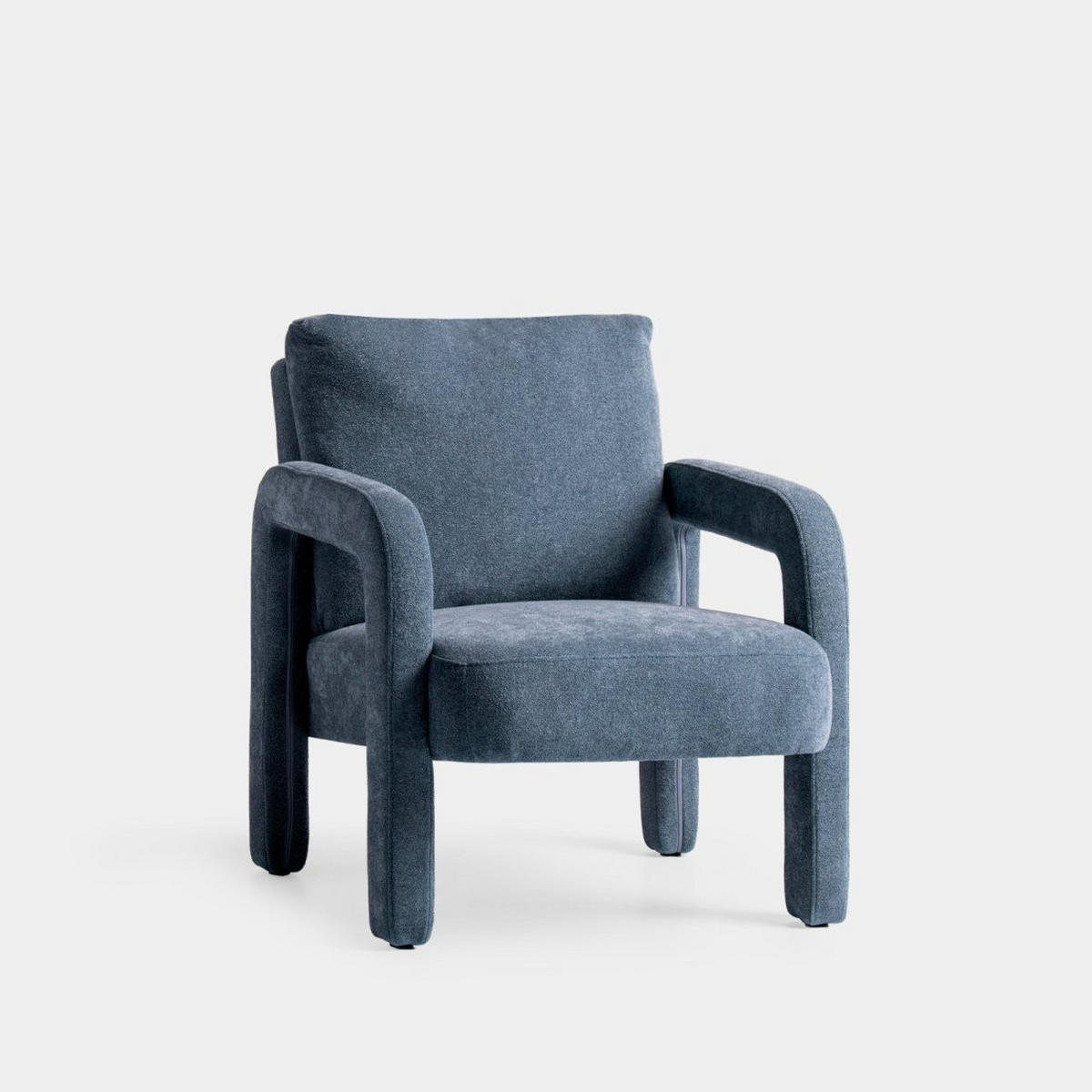 LESESESSEL Runa Blau 72 cm x 81 cm - Blau, Textil (72/81/79cm) - Klast Home