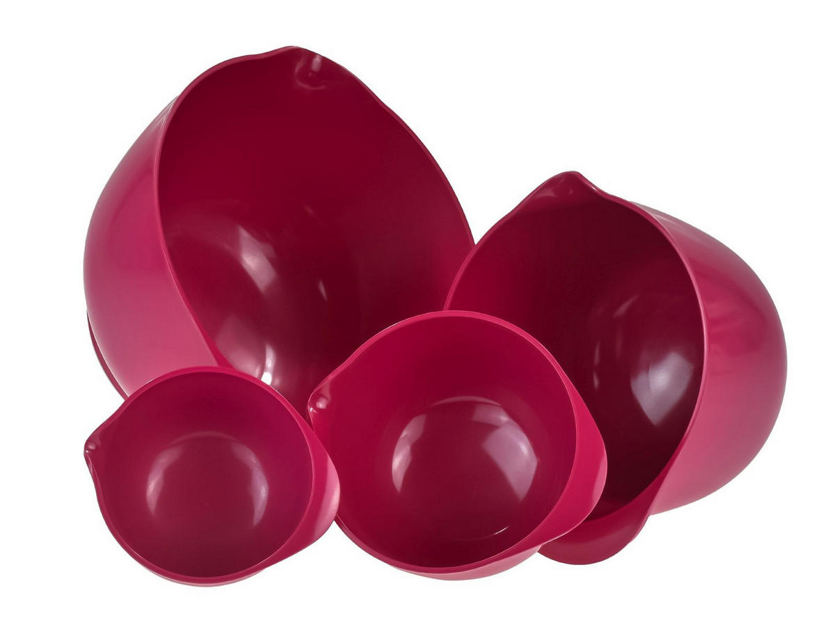 RÜHRSCHÜSSEL-SET Margrethe New dunkel pink(4tlg) - Pink, Kunststoff (21/15cm) - Rosti