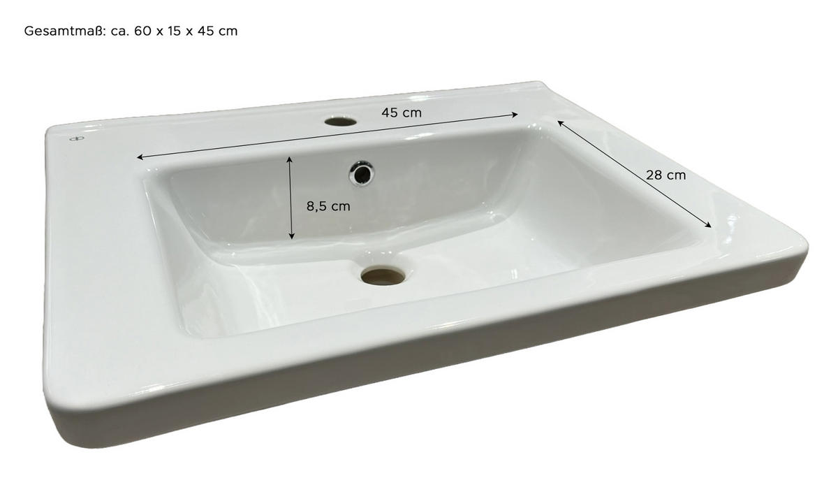 BADMÖBEL-SET schwarz, sand mit Waschbecken 125 cm, Kombination mit Soft-Close - Sandfarben/Schwarz, Glas/Keramik (125/192/48cm) - Inn.Furn