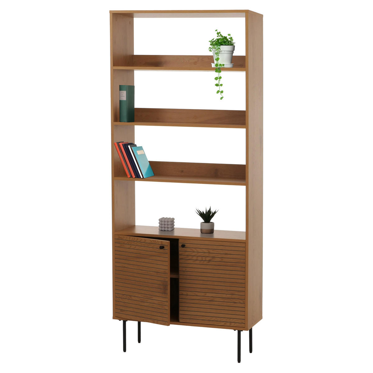BÜCHERREGAL Braun - Braun, Metall (80/200/30cm) - MCW