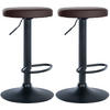 BARHOCKER 2er Set Lederlook braun - Braun, Textil/Metall (38.5/60/38.5cm) - CLP