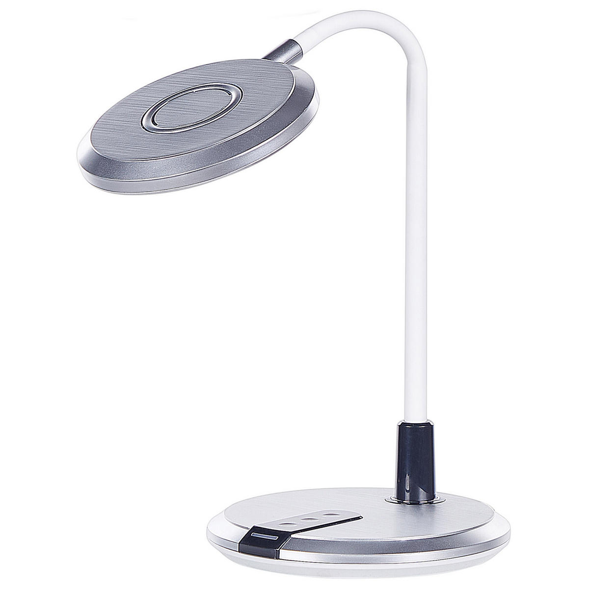 SCHREIBTISCHLAMPE Columba 19/19/43 cm - Silberfarben, Kunststoff (19/19/43cm) - Beliani