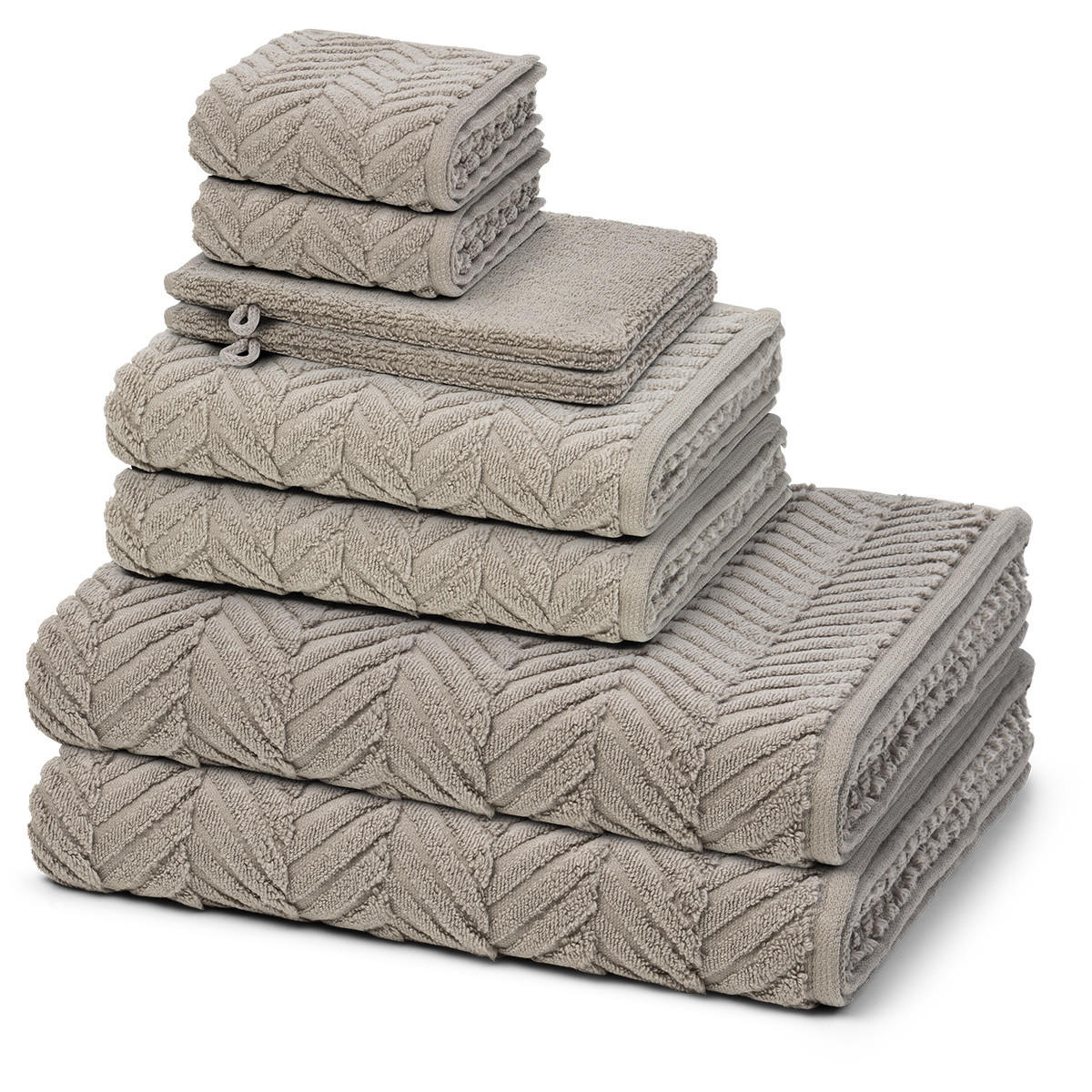 FROTTIERSET Sensual Skin Zopf 8-teilig - Braun, Textil (50/100cm) - Ross