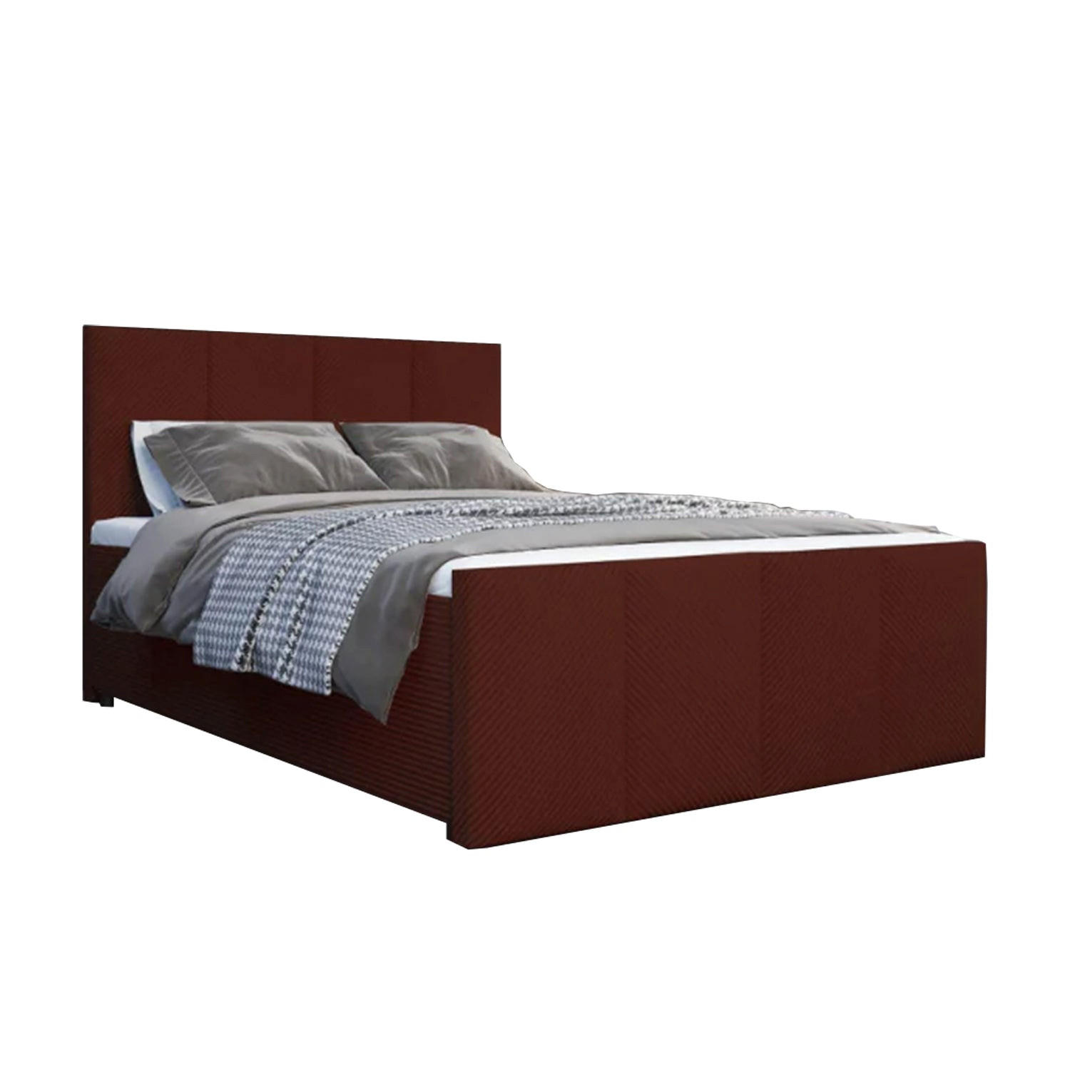BOXBETT Milano Bonellfederkern inkl. 7-Zonen Topper T-30 - BOXBETT mit Bettkasten - Dunkelbraun, Holz/Holzwerkstoff (180/200cm) - Best For Home