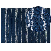 SHAGGY-TEPPICH Tashir 230/160 cm - Blau, Kunststoff (160/230cm) - Beliani
