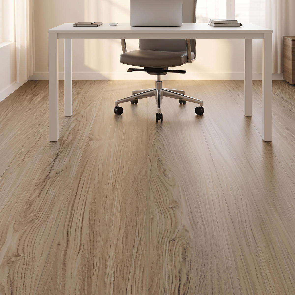 VINYLGOLV Ljus ek 36-pack självhäftande 15,2x91,4 cm - Beige, Plast (91.4/15.2/0.2cm) - Relaxdays