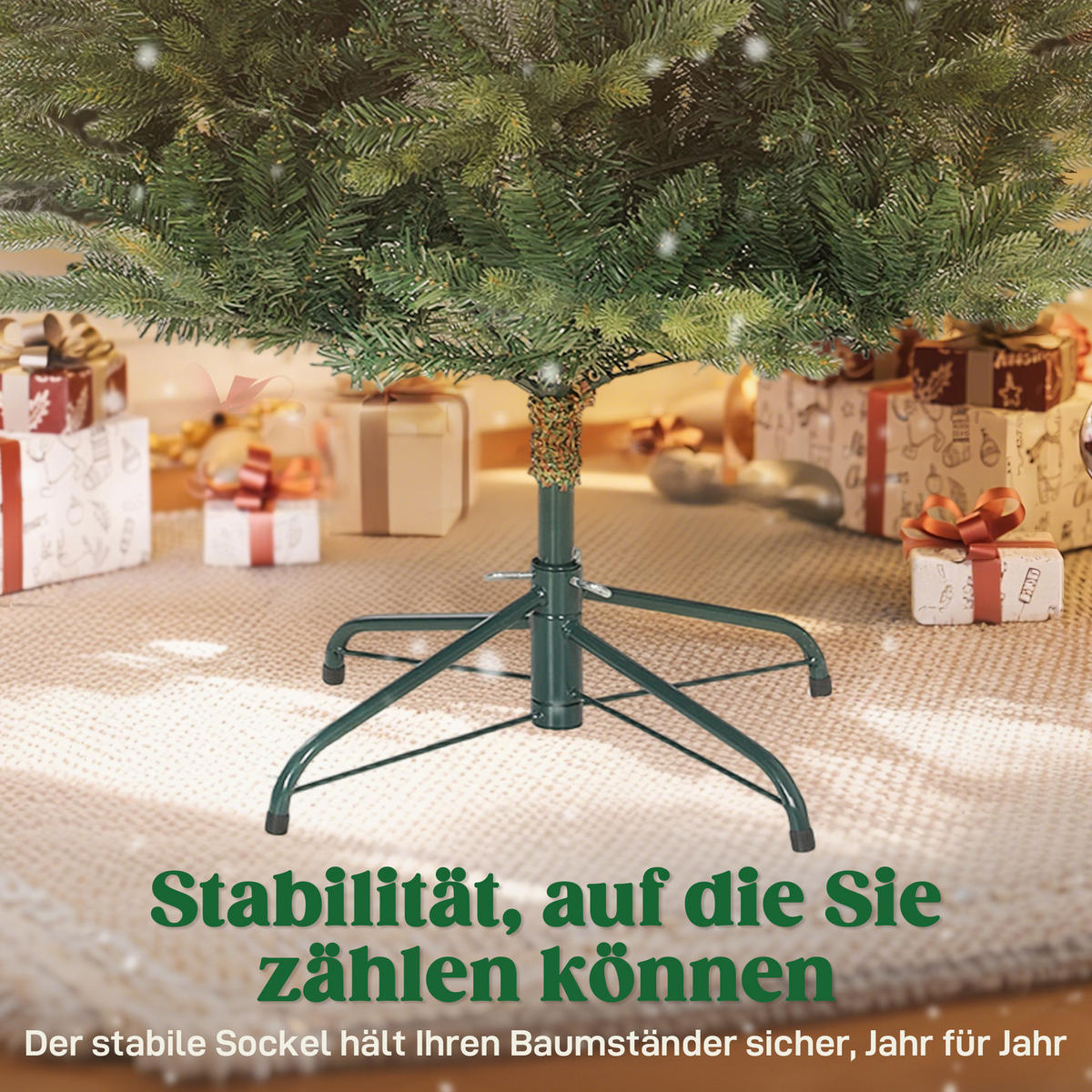 WEIHNACHTSBAUM künstlich 180 cm Christbaum mit dichten Zweigen Grün - Grün, Kunststoff (180cm) - HOMCOM