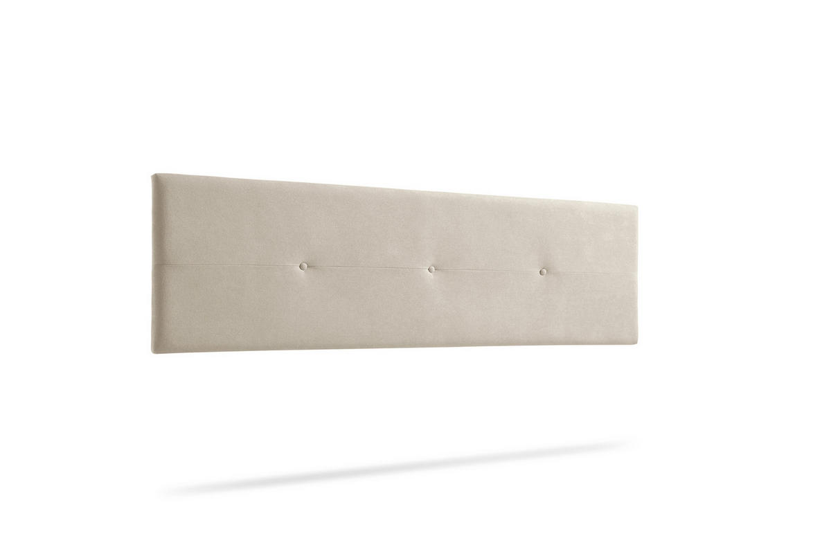 KOPFTEIL gepolstert NAPOLI Aqualine 145x50x5 cm - Getoastetes Beige - Moonia - Kaschmir, Holz (145/5/50cm)